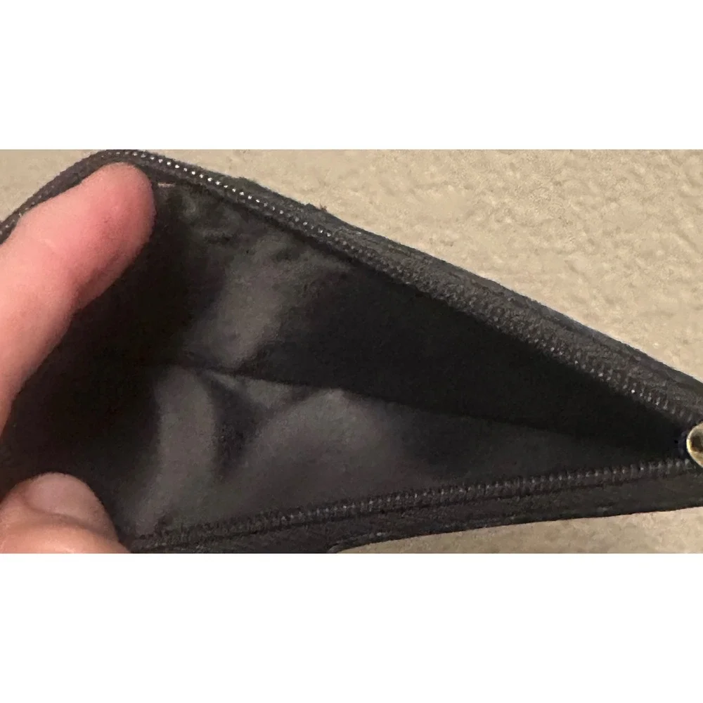 Patricia Nash Vintage Map Leather RFID Card Case Wristlet Wallet Brown Tan